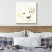 Golden Retriever Puppy Painting - Originele Dog Ar Canvas Afdruk (Insitu (Slaapkamer))