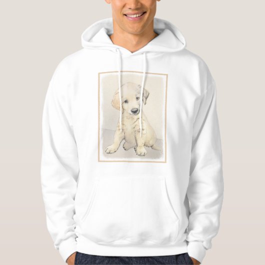Golden Retriever Puppy Painting - Originele Dog Ar Hoodie (Voorkant)