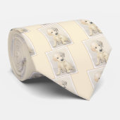 Golden Retriever Puppy Painting - Originele Dog Ar Stropdas (Opgerold)