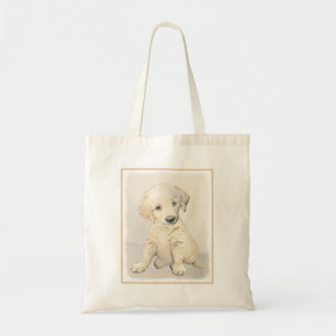 Golden Retriever Puppy Painting - Originele Dog Ar Tote Bag