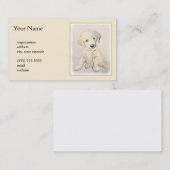 Golden Retriever Puppy Painting - Originele Dog Ar Visitekaartje (Voorkant / Achterkant)