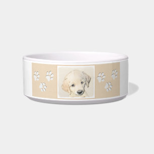 Golden Retriever Puppy Painting - Originele Dog Ar Voerbakje