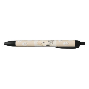 Golden Retriever Puppy Painting - Originele Dog Ar Zwarte Inkt Pen