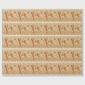 Golden Retriever Puppy Pattern Cadeaupapier (Vlak)