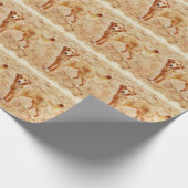 Golden Retriever Puppy Pattern Cadeaupapier (Hoek)