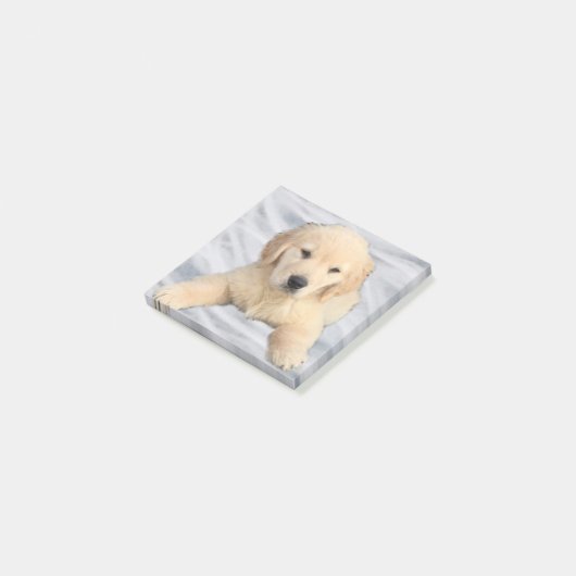 Golden Retriever Puppy Post It Notes (Schuin)