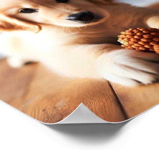 Golden Retriever puppy Poster (Hoek)