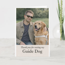 Golden Retriever Puppy Raiser Thank You Kaart