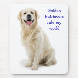 Golden Retriever Puppy Rule My World Mousepad Muismat