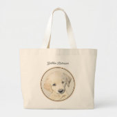 Golden Retriever Puppy Schilderen Originele Hond K Grote Tote Bag (Voorkant)