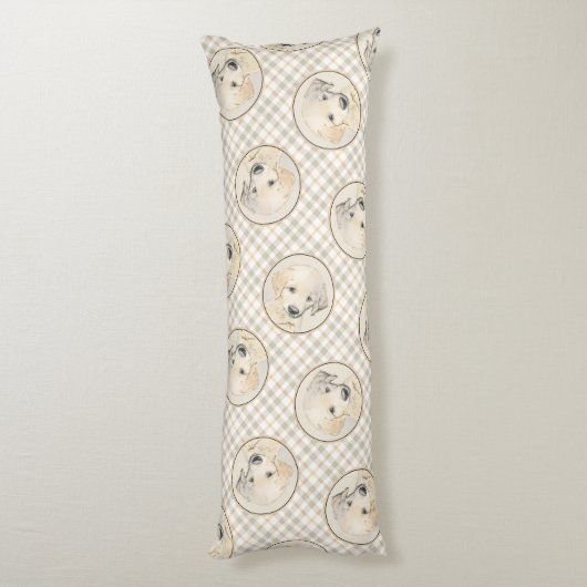 Golden Retriever Puppy Schilderen Originele Hond K Lichaamskussen (Achterkant (Verticaal))