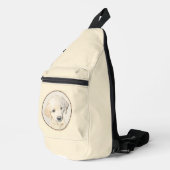 Golden Retriever Puppy Schilderen Originele Hond K Sling Bag (Rechterhoek)