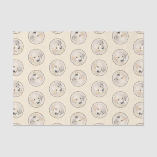 Golden Retriever Puppy Schilderen Originele Hond K Tissuepapier (Voorkant)