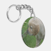 Golden Retriever Puppy Sleutelhanger (Voorkant Links)