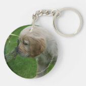Golden Retriever Puppy Sleutelhanger (Achterkant)