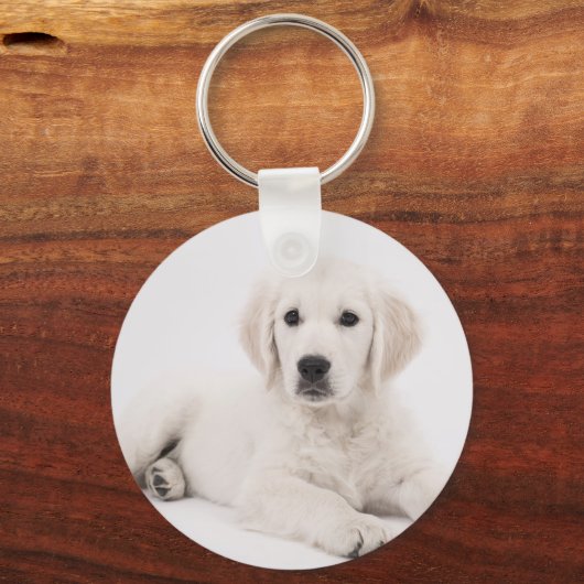 Golden Retriever Puppy Sleutelhanger (Voorkant)