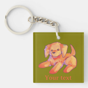 Golden retriever, puppy  sleutelhanger