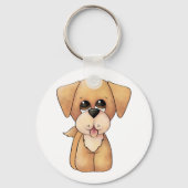 Golden Retriever Puppy Sleutelhanger (Voorkant)