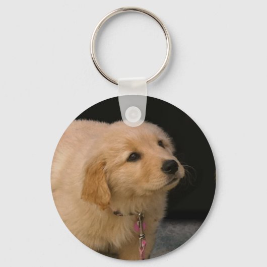 Golden Retriever Puppy Sleutelhanger (Voorkant)