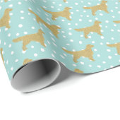 Golden Retriever Puppy Spotty Schattige Hondenpatr Cadeaupapier (Rol Hoek)