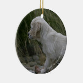 Golden Retriever Puppy Standing Keramisch Ornament (Rechts)