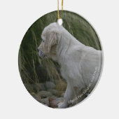 Golden Retriever Puppy Standing Keramisch Ornament (Links)
