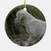 Golden Retriever Puppy Standing Keramisch Ornament (Achterkant)