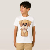 Golden Retriever Puppy T-shirt (Voorkant volledig)