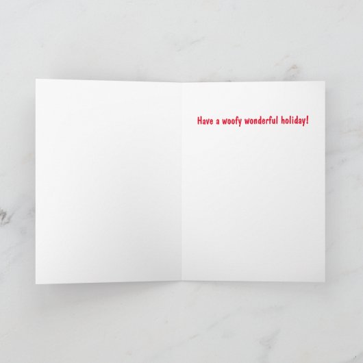 Golden Retriever Puppy Tail Waggin Kerstmis Feestdagen Kaart (Binnen)