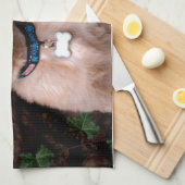 Golden Retriever Puppy Theedoek (Quarter Fold)