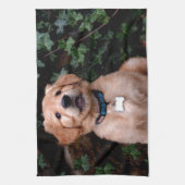 Golden Retriever Puppy Theedoek (Verticaal)