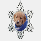 Golden Retriever Puppy Tin Sneeuwvlok Ornament (Rechts)