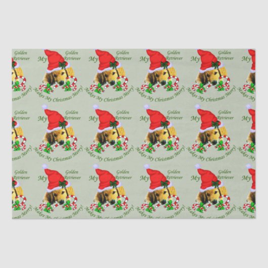 Golden Retriever Puppy Tissue Paper Tissuepapier (Voorkant)