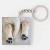 Golden Retriever Puppy Toes Sleutelhanger (Achterkant)