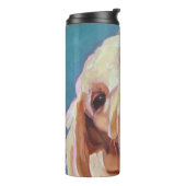 Golden Retriever Puppy Tumbler Thermosbeker (Gedraaid links)