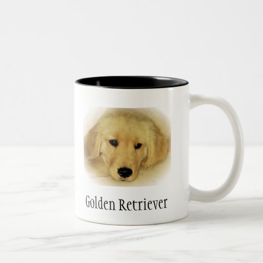 Golden Retriever Puppy Tweekleurige Koffiemok (Rechts)