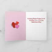 Golden Retriever Puppy Valentijnsdag Kaart (Binnen)