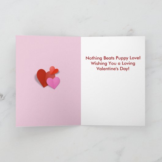 Golden Retriever Puppy Valentijnsdag Kaart (Binnen)