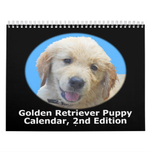 Golden Retriever Puppy Wall Agenda Kalender
