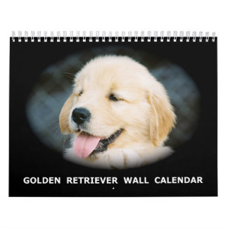 Golden Retriever Puppy Wall Agenda Kalender