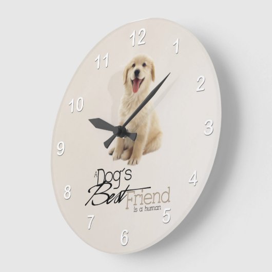 Golden Retriever Puppy Wall klok (Hoek)