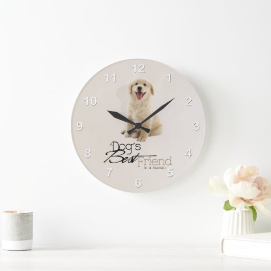 Golden Retriever Puppy Wall klok (Huis)