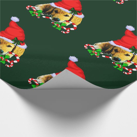 Golden Retriever Puppy Wrapping Paper Cadeaupapier (Hoek)