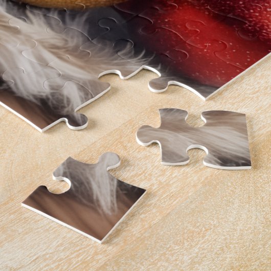 Golden Retriever Puppy's First Christmas Festive Legpuzzel (Zijkant)