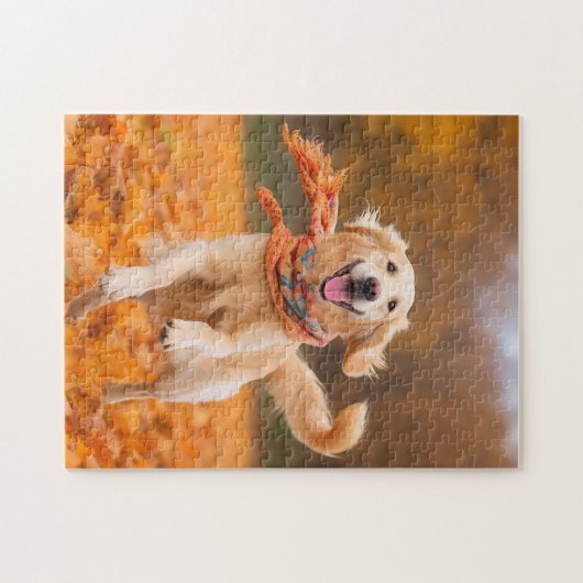 Golden Retriever-puzzel Legpuzzel (Horizontaal)