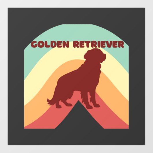 Golden Retriever Raamsticker (Vel)