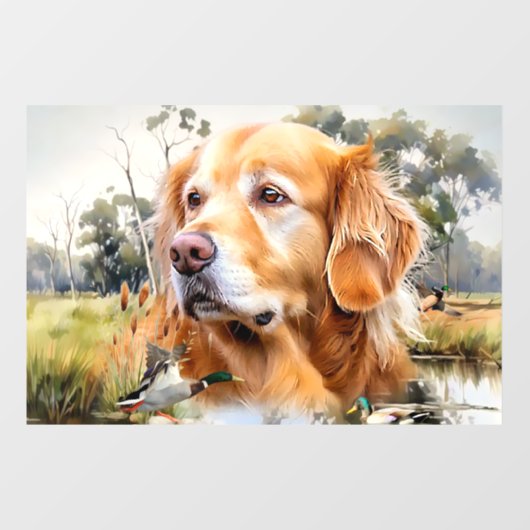 Golden Retriever Raamsticker (Vel)