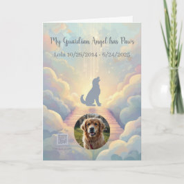 Golden Retriever Rainbow Bridge Memorial Card Pet Feestdagen Kaart