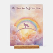 Golden Retriever Rainbow Bridge Memorial Sign Acryl Bord (Voorkant)