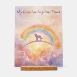 Golden Retriever Rainbow Bridge Memorial Sign Acryl Bord